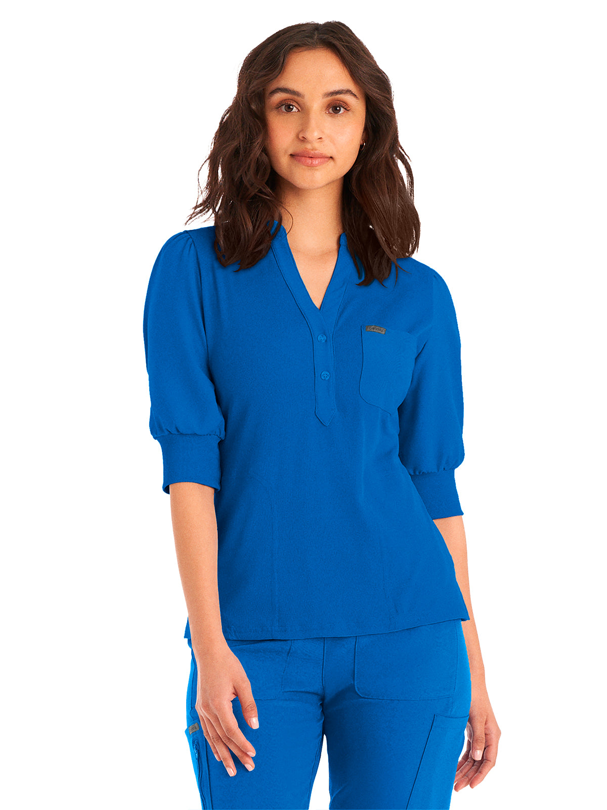 Women's 3-Pocket Y-Neck Top