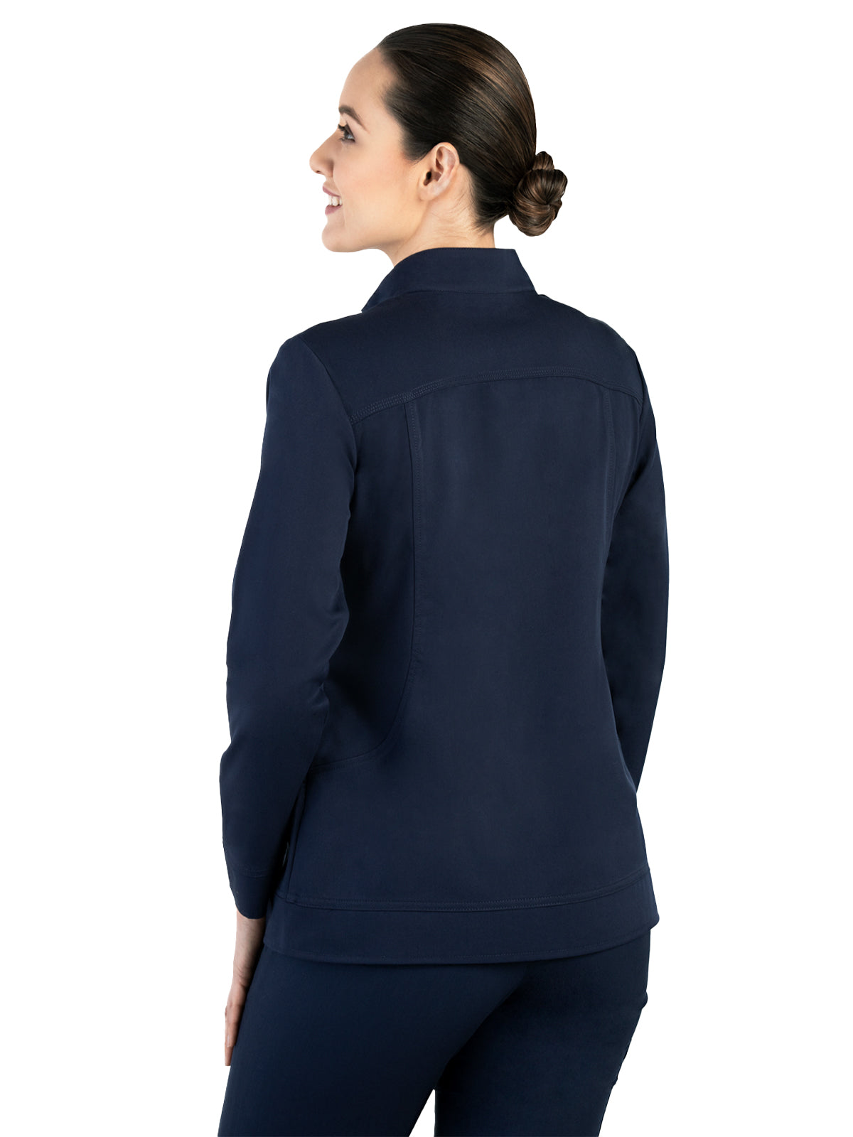 Women's Mandarin Collar Scrub Jacket