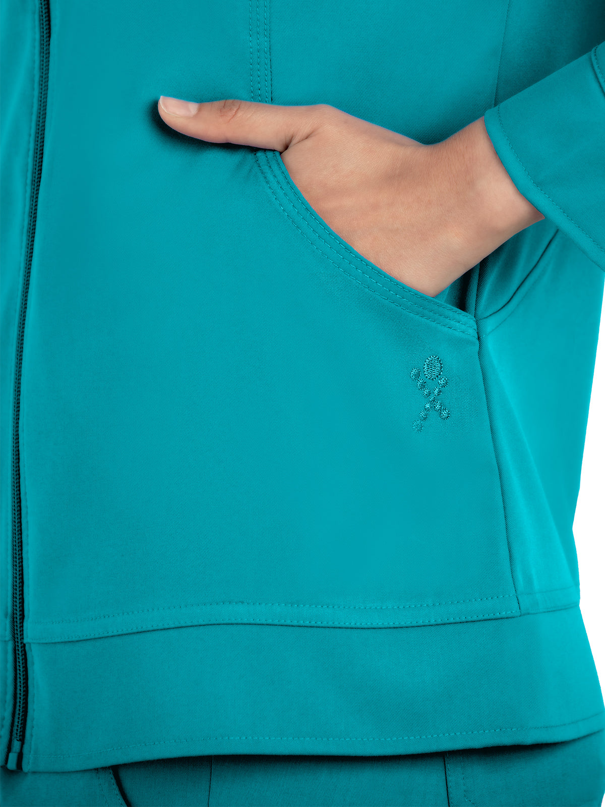 Women's Mandarin Collar Scrub Jacket