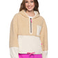 Women's 3-Pocket Two-Tone Zip Pullover Sweatshirt