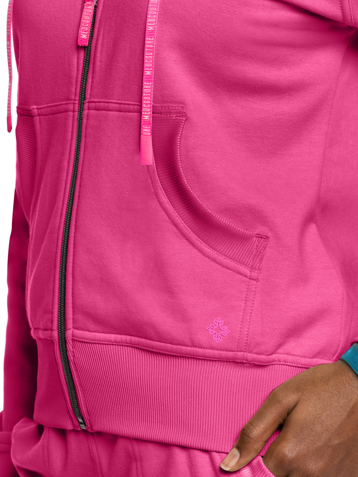 Women's 2-Pocket Zip Front Hoodie Sweatshirt