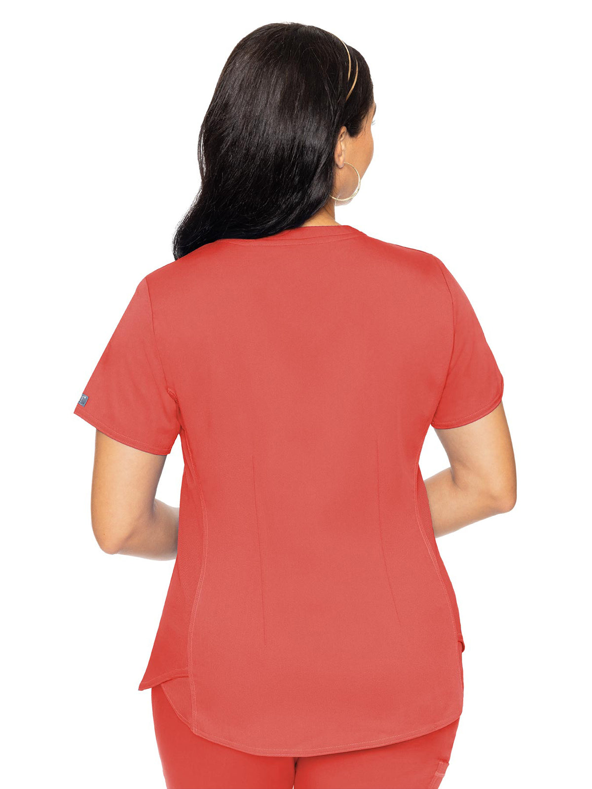 Women's 4-Pocket V-Neck Shirttail Top