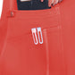 Women's 4-Pocket V-Neck Shirttail Top - 7459 - Coral