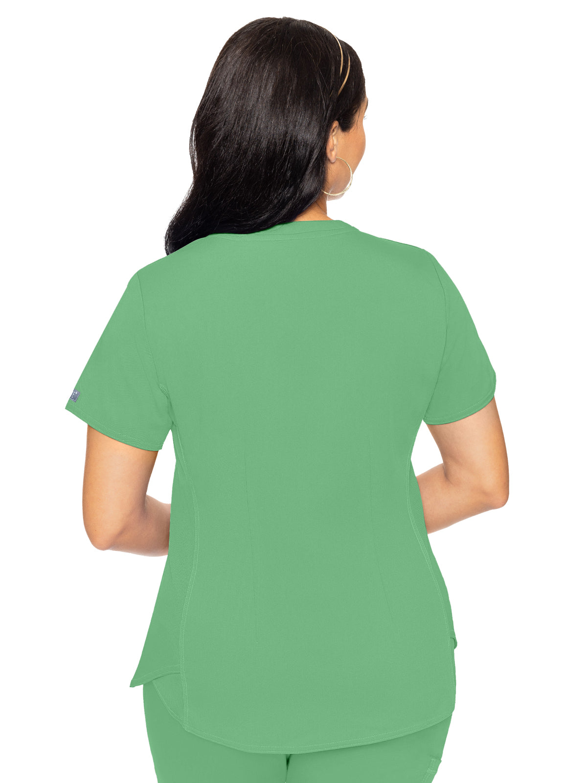 Women's 4-Pocket V-Neck Shirttail Top