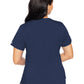 Women's 4-Pocket V-Neck Shirttail Top - 7459 - Navy