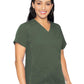 Women's 4-Pocket V-Neck Shirttail Top