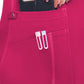Women's 4-Pocket V-Neck Shirttail Top - 7459 - Pink Punch
