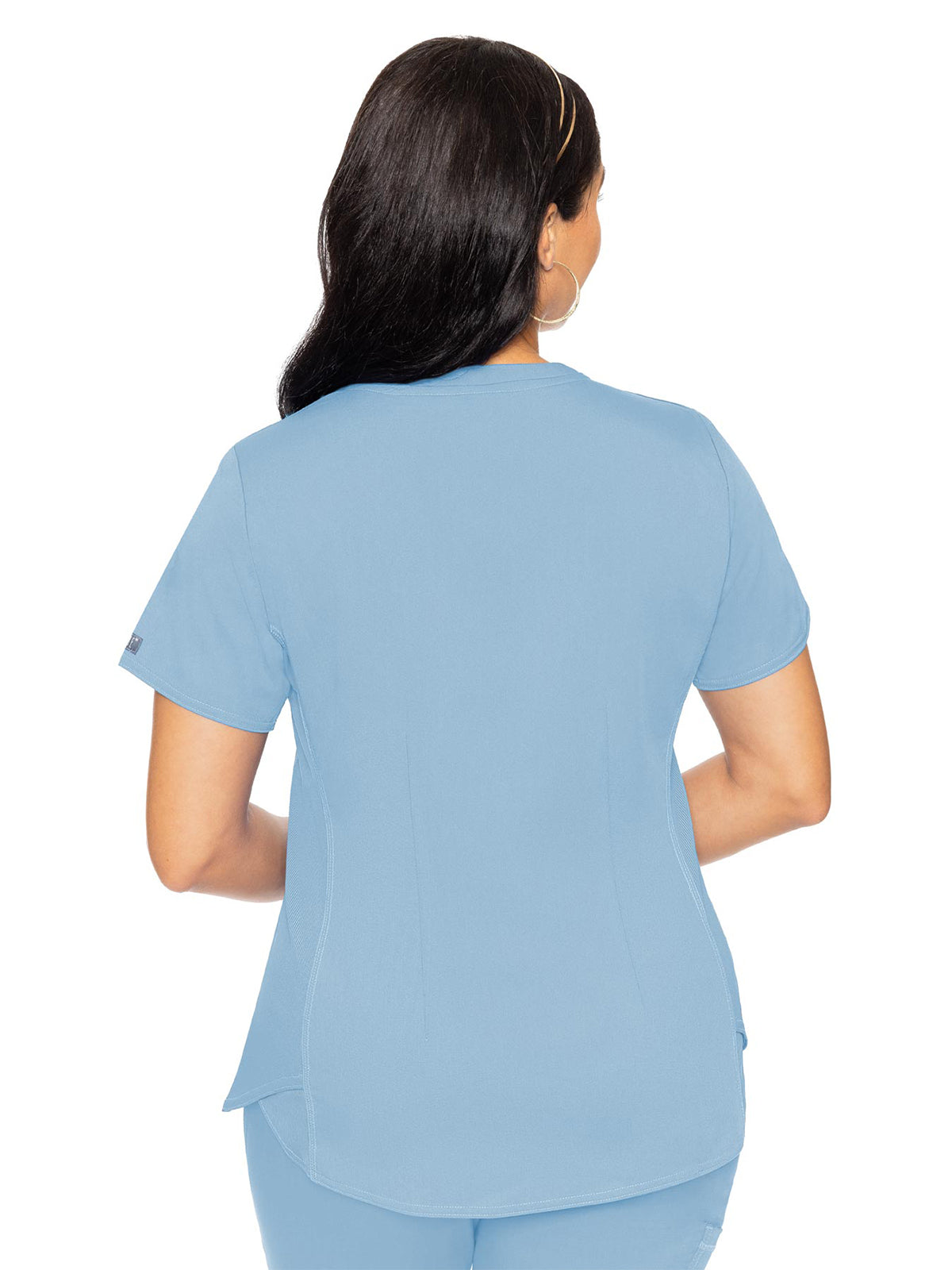 Women's 4-Pocket V-Neck Shirttail Top