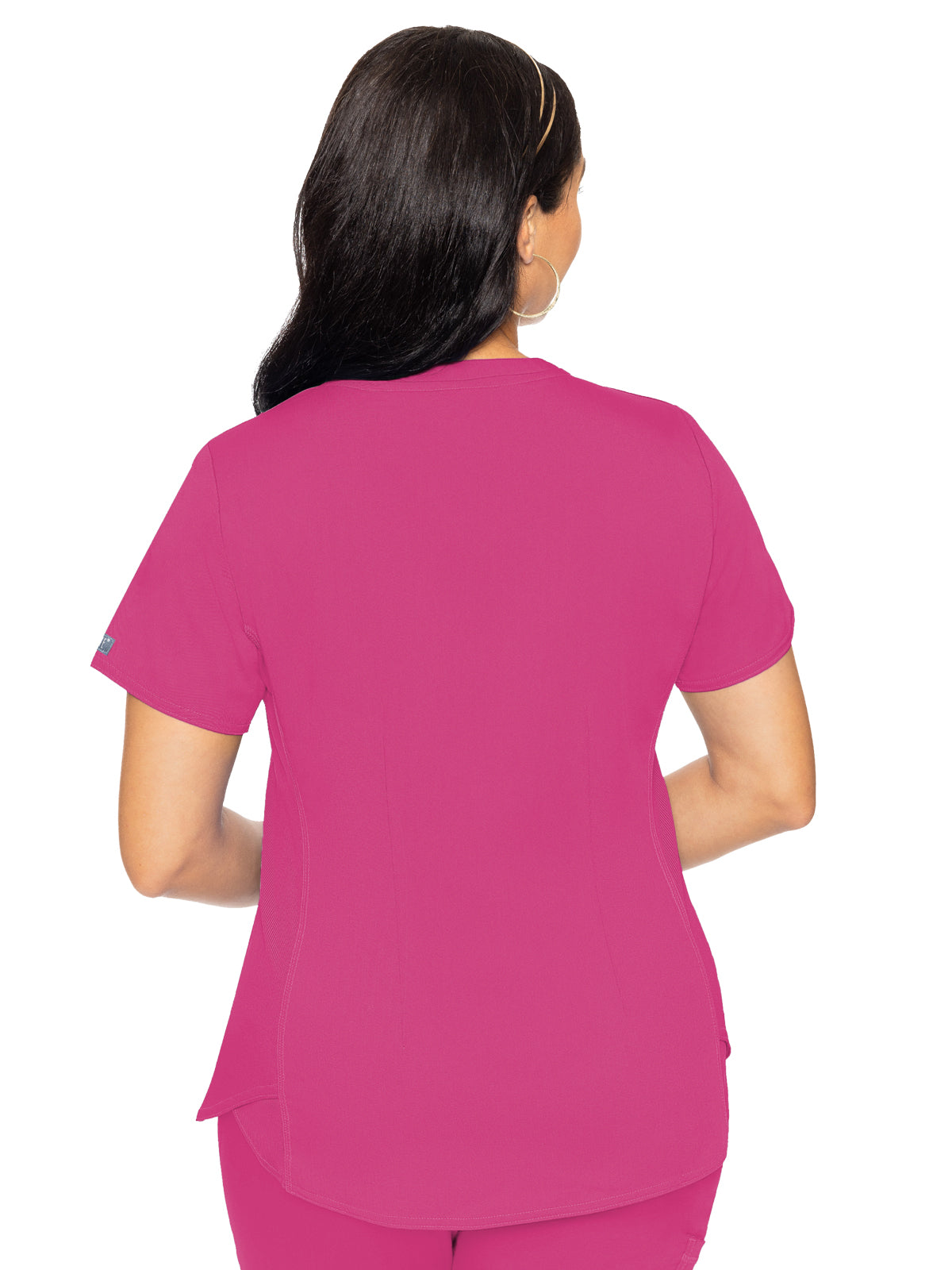 Women's 4-Pocket V-Neck Shirttail Top