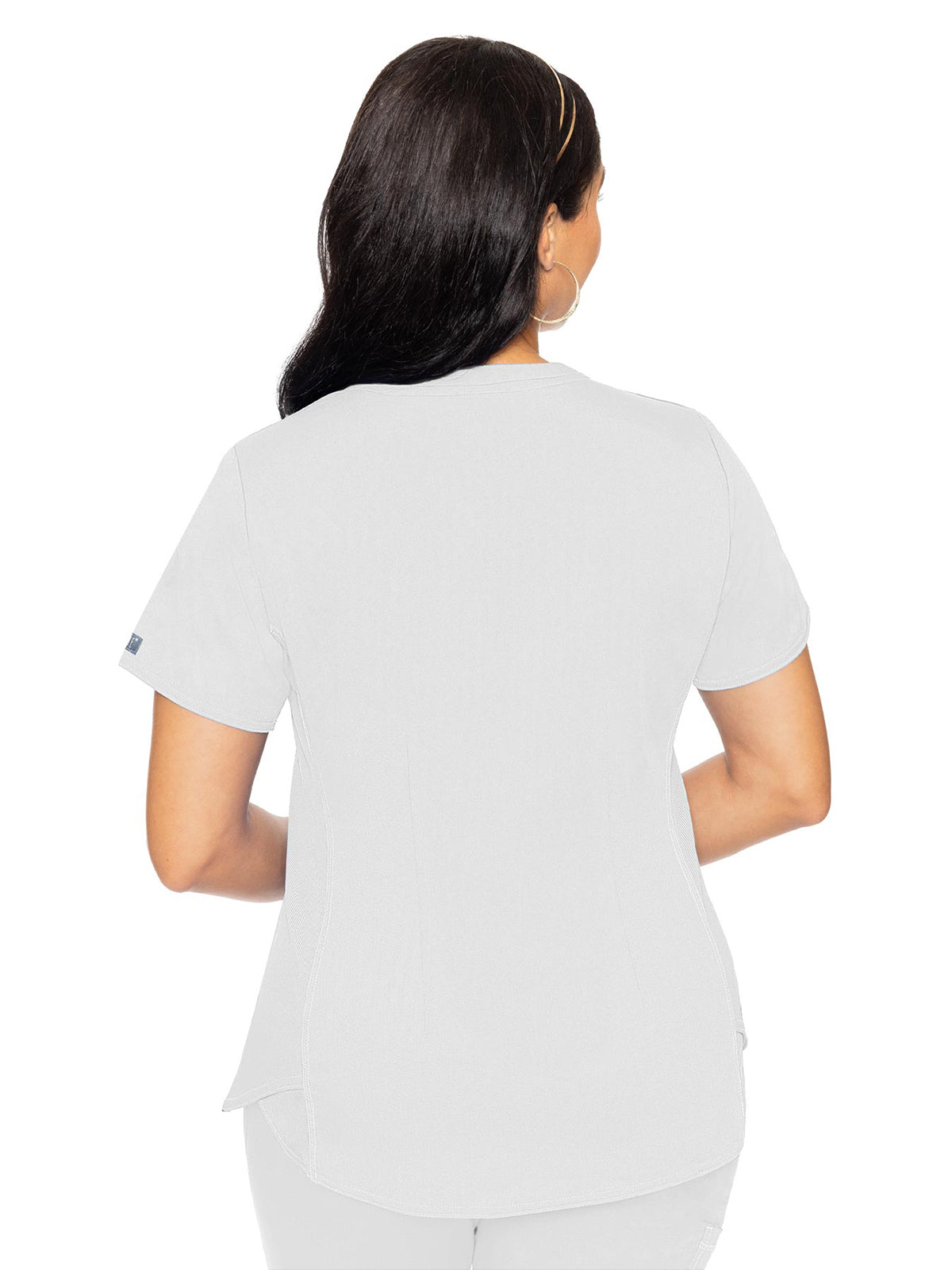 Women's 4-Pocket V-Neck Shirttail Top