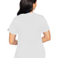 Women's 4-Pocket V-Neck Shirttail Top - 7459 - White