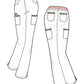 Women's 2 Cargo Pocket Pant - 7739 - Ceil