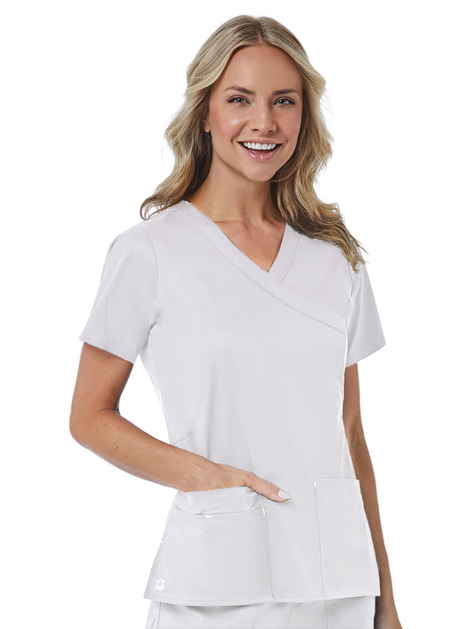 Women's Four-Pocket Mock Wrap Top