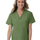 Unisex One-Pocket V-Neck Top - 1706 - Olive