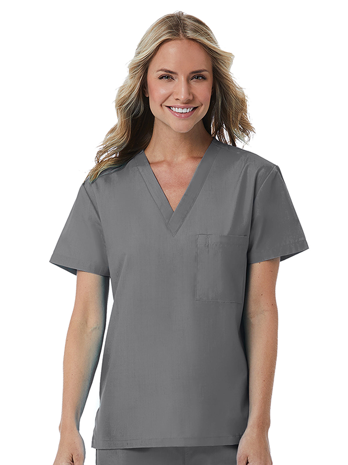 Unisex One-Pocket V-Neck Top