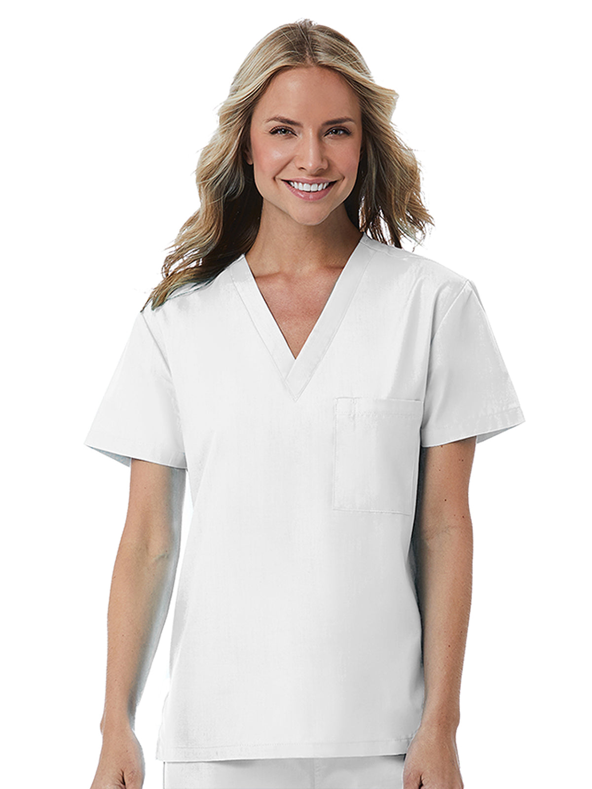 Unisex One-Pocket V-Neck Top