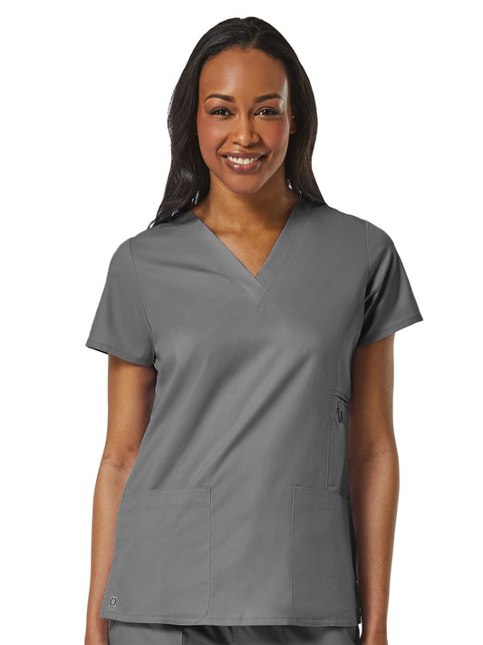 Women's Four-Pocket V-Neck Top