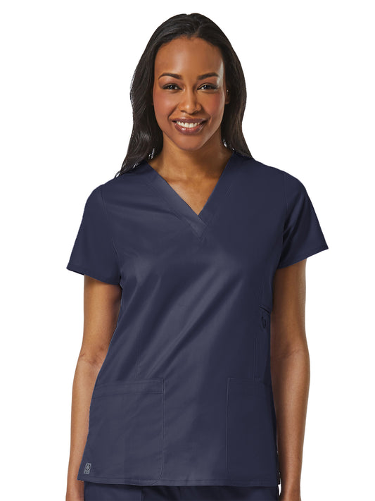 Women's Four-Pocket V-Neck Top