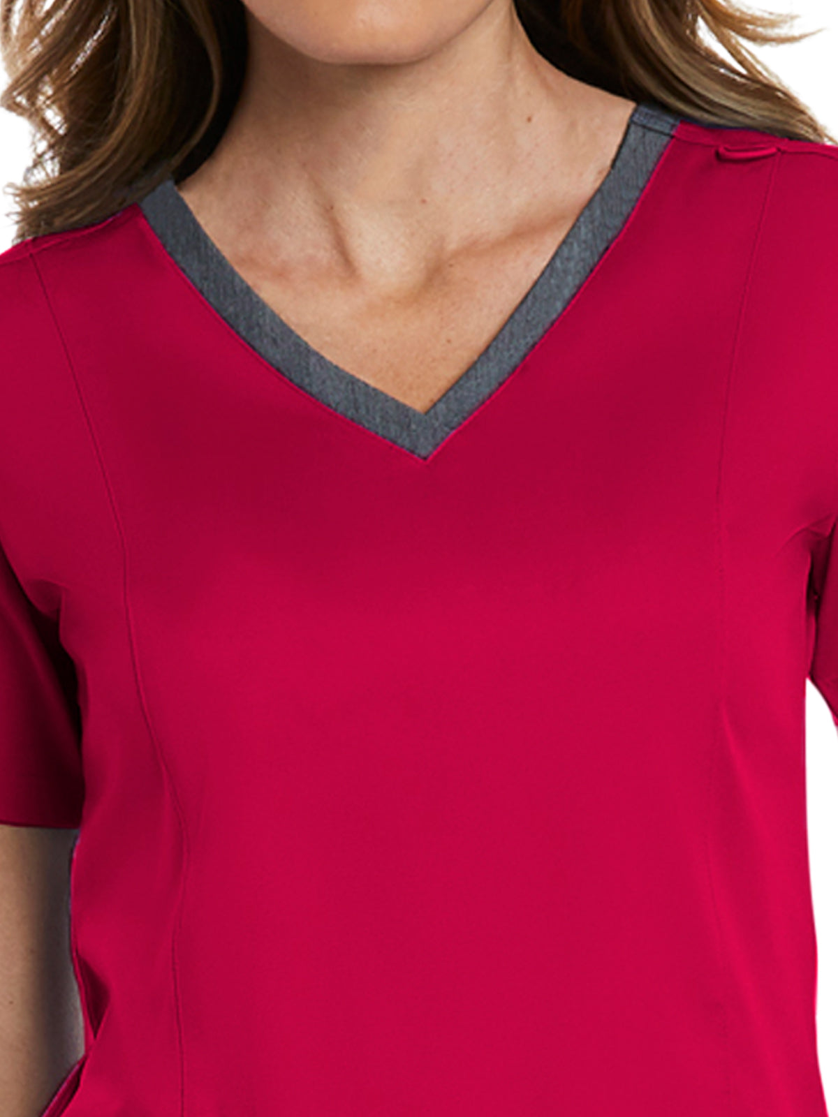 Women's Three-Pocket Heather Neck Band Top