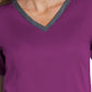 Women's Three-Pocket Heather Neck Band Top - 3502 - Hollyhock
