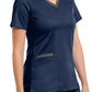 Women's Three-Pocket Heather Neck Band Top - 3502 - Navy
