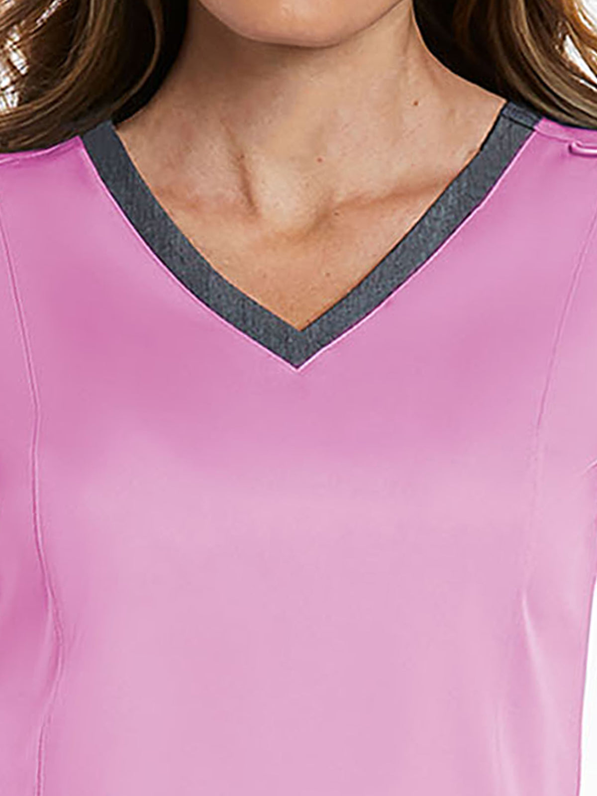 Women's Three-Pocket Heather Neck Band Top