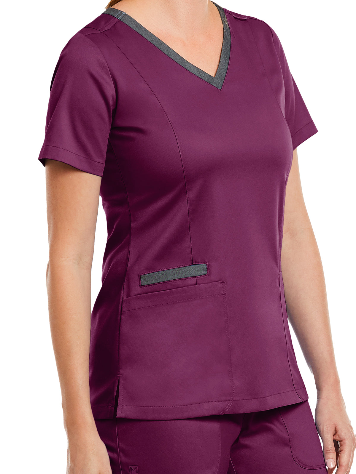 Women's Three-Pocket Heather Neck Band Top