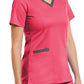 Women's Three-Pocket Heather Neck Band Top - 3502 - Watermelon