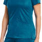 Women's Three-Pocket Curved Mock Wrap Top - 3701 - Caribbean Blue