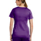 Women's Three-Pocket Curved Mock Wrap Top - 3701 - Eggplant