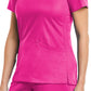 Women's Three-Pocket Curved Mock Wrap Top - 3701 - Hot Pink