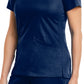 Women's Three-Pocket Curved Mock Wrap Top - 3701 - Navy