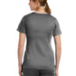 Women's Three-Pocket Curved Mock Wrap Top - 3701 - Pewter
