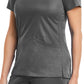 Women's Three-Pocket Curved Mock Wrap Top - 3701 - Pewter
