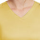 Women's Three-Pocket Curved Mock Wrap Top - 3701 - Sunshine Yellow
