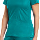 Women's Three-Pocket Curved Mock Wrap Top - 3701 - Teal