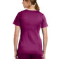Women's Three-Pocket Curved Mock Wrap Top - 3701 - Wine