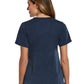 Women's Layered Three-Pocket V-Neck Top - 3901 - Heather Navy