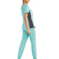Women's Two-Pocket Mock Wrap Top - 4520 - Aruba Blue