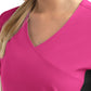 Women's Two-Pocket Mock Wrap Top - 4520 - Hot Pink