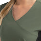 Women's Two-Pocket Mock Wrap Top - 4520 - Olive