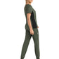 Women's Two-Pocket Mock Wrap Top - 4520 - Olive