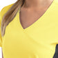 Women's Two-Pocket Mock Wrap Top - 4520 - Sunshine Yellow