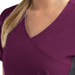 Women's Two-Pocket Mock Wrap Top - 4520 - Wine