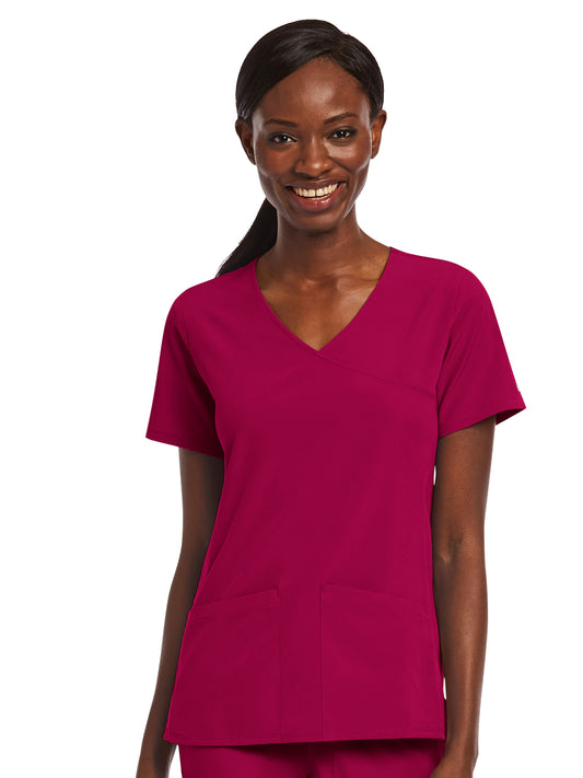 Women's Three-Pocket Mock Wrap Top