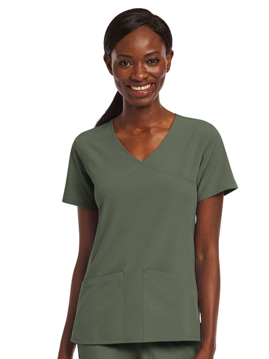 Women's Three-Pocket Mock Wrap Top