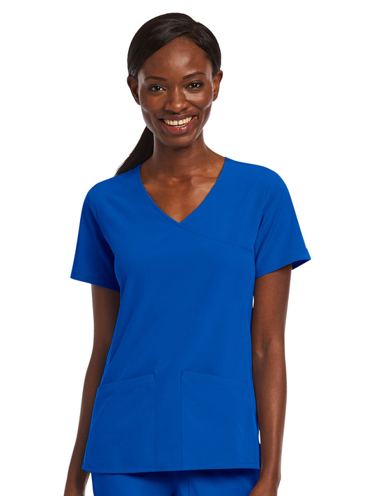 Women's Three-Pocket Mock Wrap Top