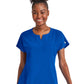 Women's Three-Pocket Notched Neck Dolman Top