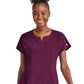 Women's Three-Pocket Notched Neck Dolman Top