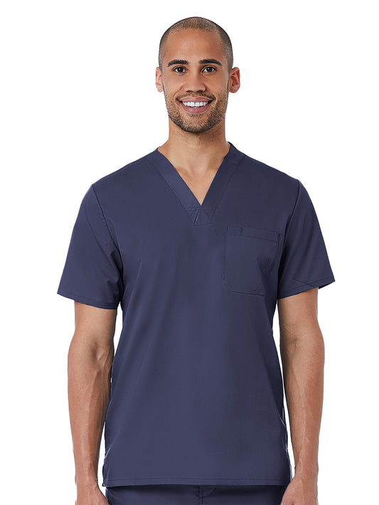 Men's One-Pocket Wrinkle-Resistant V-Neck Top